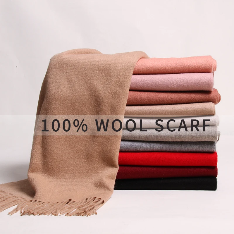 Pure Woo Solid Echarpe Wraps for Ladies 
