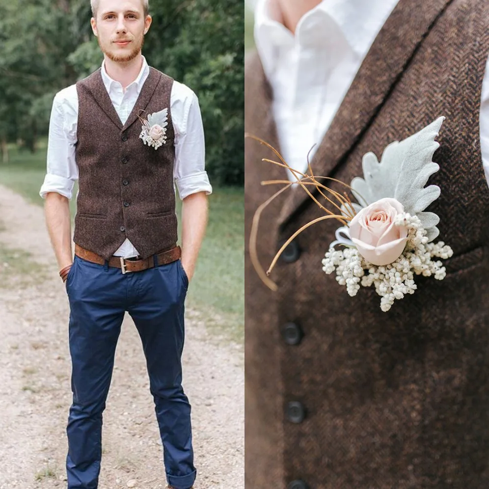 groom in vest