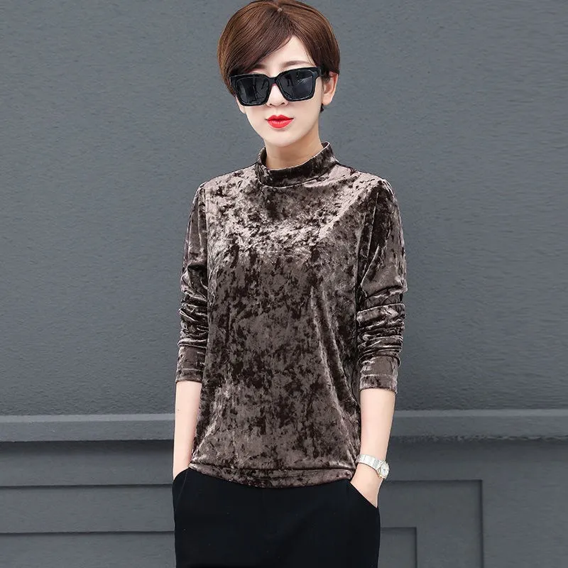 קנו חולצות | Fashion Velour Half Sleeve 