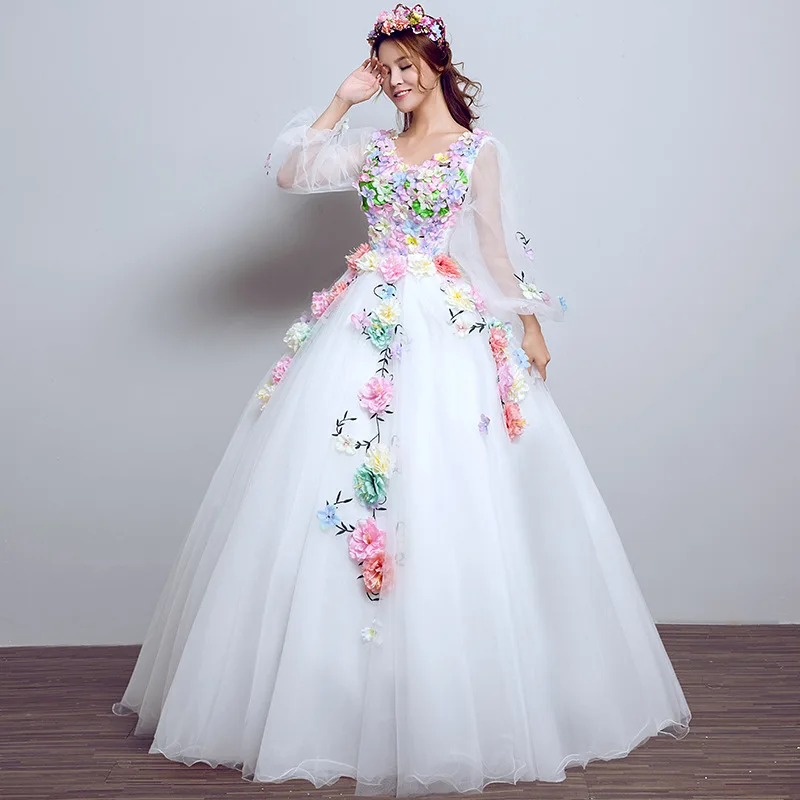 Long Sleeve Quinceanera Dresses Vestido 