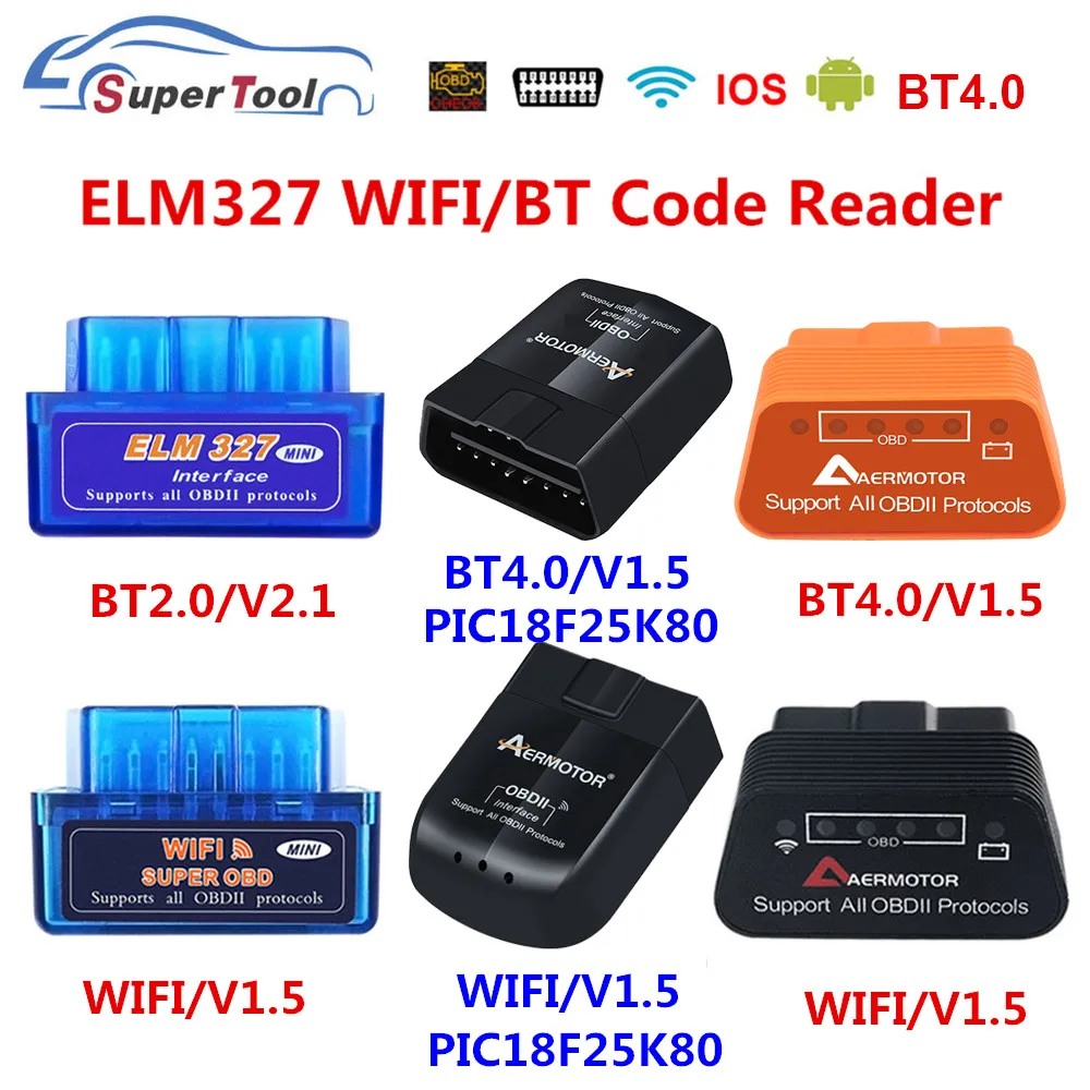 ELM 327 Wifi V1.5 OBD2 OBDII Car Diagnostic Scanner PIC18F25K80