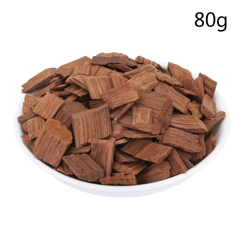 1 Pack  Winemaking Ingredients Oak Chips 80g Medium Toasted Whiskey Brandy Brewing Supply Home Winery Wine Making Raw Material-animated-img