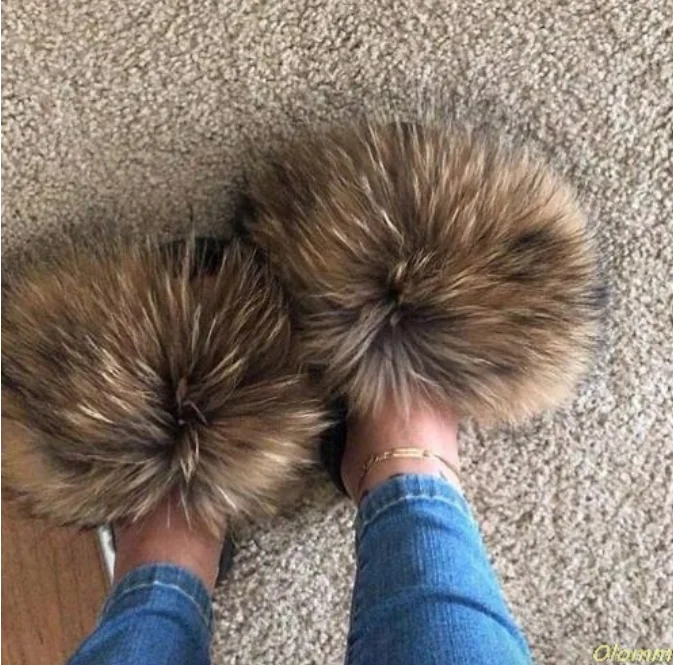 fluffy sandals for women