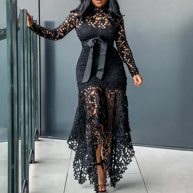 Vintage Party Sexy Black Lace 