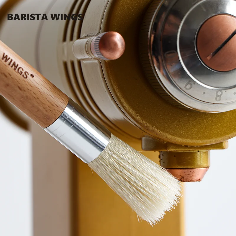 MHW-3BOMBER Coffee Grinder Cleaning Brush Walnut Handle Espresso
