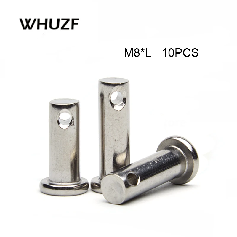 M6/M8/M10 Clevis pins with head 304 stainless steel pin shaft Flat head  Cylindrical pin Positioning pin