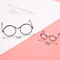 2pcs Great Collection Fashion Round Frame Lensless Retro Doll Glasses For Doll Hot Sale preview-5