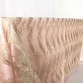 Champagne Gold Stiff Mesh Embroidery Table Cloth For Wedding Event Home preview-3