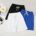 Jodimitty White Shorts Men Japanese Style Polyester Running Sport Shorts for Men Casual Summer Elastic Waist Solid Shorts preview-4