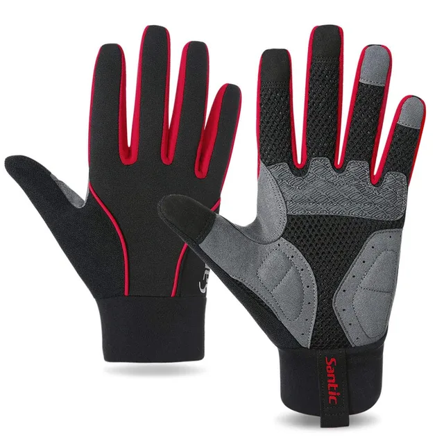 mens black shearling gloves