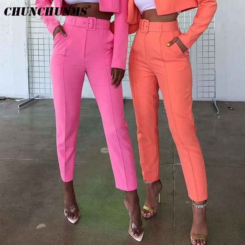 2019 Formal OL Women Pants High Waist 