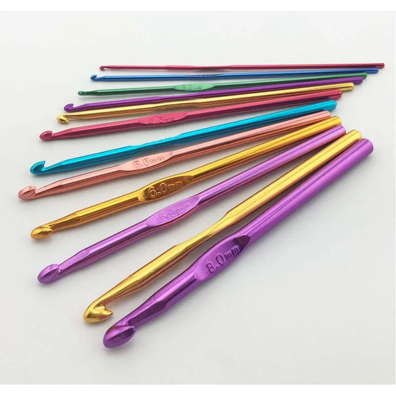 8Pcs/set Hot Sale 2/2.5/3/3.5mm Aluminum Oxide Knitting Needles