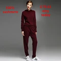 adishree womens winter 100% Cashmere sweater and auntmun women Pullovers Women's Sets knitted High Quality Warm Female Pants top preview-6