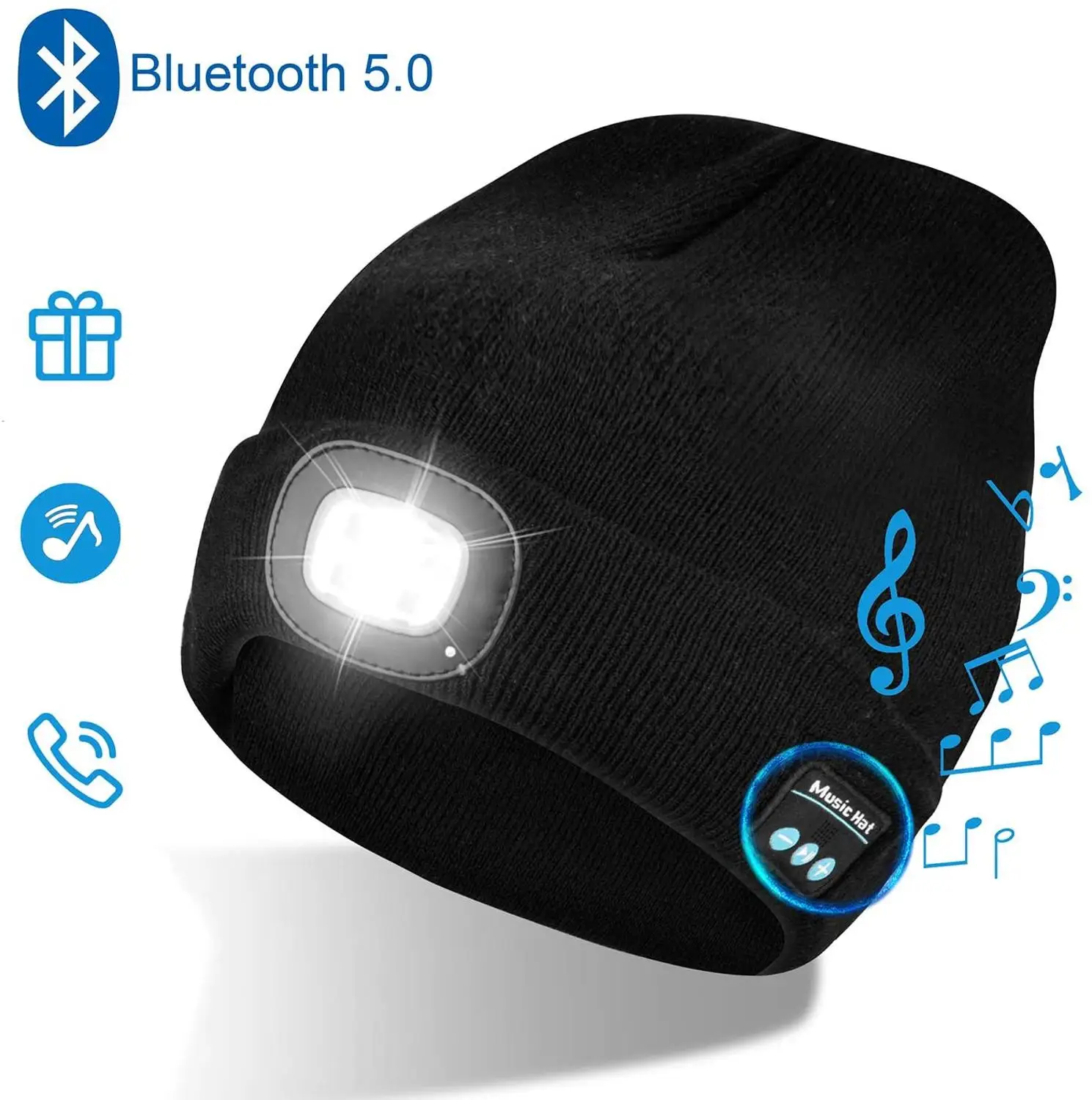 Unisex Bluetooth Beanie Hat LED Beanie 