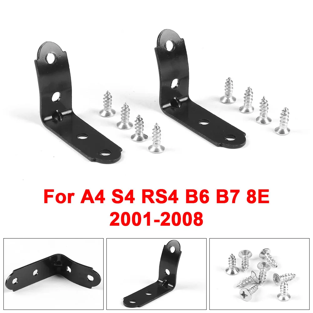 For Audi A4 S4 RS4 B6 B7 8E Glove Box Repair Kit 2001-2008 2 pc Black-animated-img