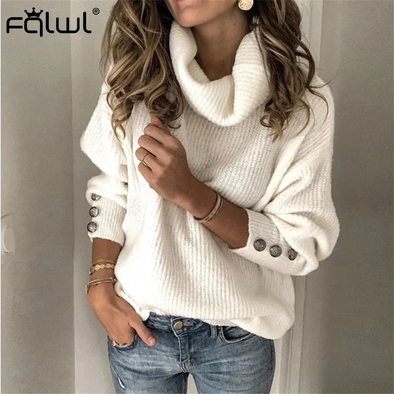 FQLWL Turtleneck Oversized Knitted 