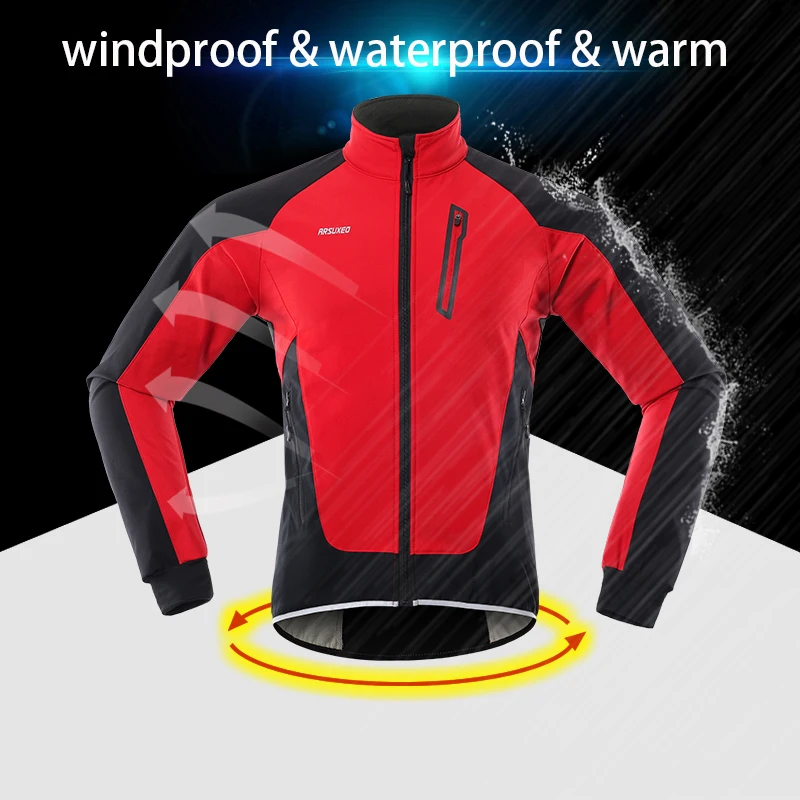 ARSUXEO Men Winter Cycling Jacket 
