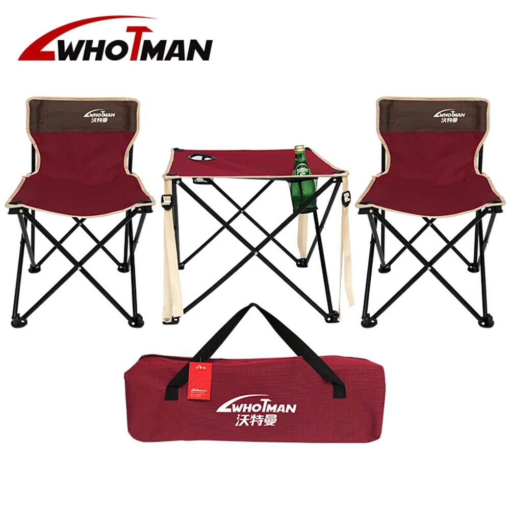 camping table set with chairs