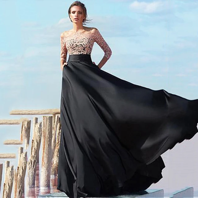 line Evening Dresses Lace Sexy Open 