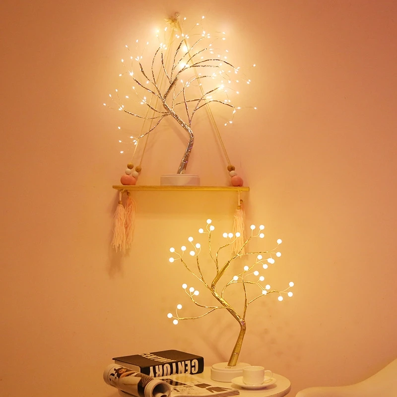 fairy light bedside lamp