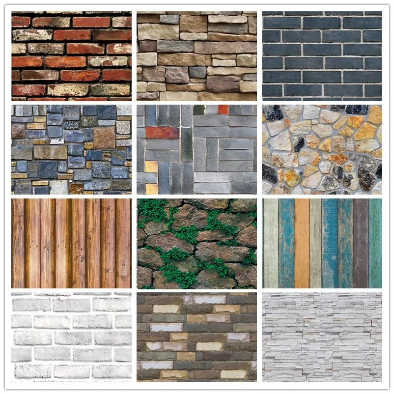 Home Decor 3D PVC Wood Grain Wall Paper Brick Stone Wallpaper Self-Adhesive Living Room Bedroom Wall Stickers  Decoration preview-7