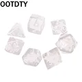 Set Of 7 Dices Beads Sided Polyhedral Dice For RPG DND D&D D4-D20 Clear