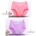 Women High Waist Cotton Underwear Comfortable Plus Size Briefs XL-6XL Multi-Size Selection Underwear preview-5