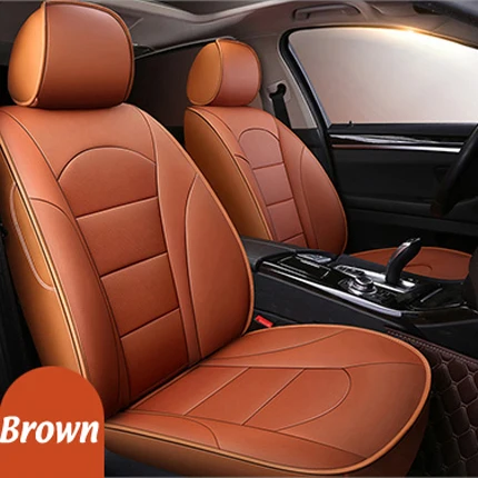 brown leather seat cushion