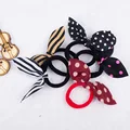10 PCS Girls Headwear Mix Styles Bow Dot Elastic Hair Bands Rabbit  Ears Hair Accessories Ponytail Holder Rubber Bands Ropes preview-3