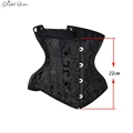 Underbust Corset Sexy Gothic Busiter Steel Boned Waist Trainer Short Torso Women Slimming Sheath Girdle Waist Cincher Lace Up preview-4