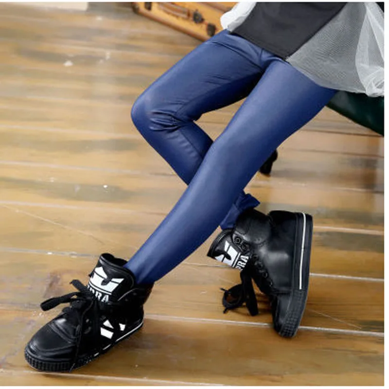 Girls Faux Leather Leggings 2020 spring 