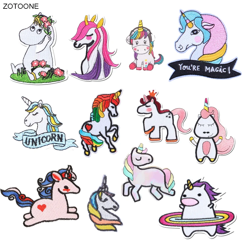 Iron on patches cute unicorn Thermal Transfers for Clothing
