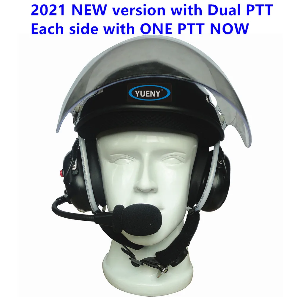 Two set GD-K01-S6 Paramotor helmet with intercom Paratrike intercom  systercom autogyro helmet Open Cockpits helmet