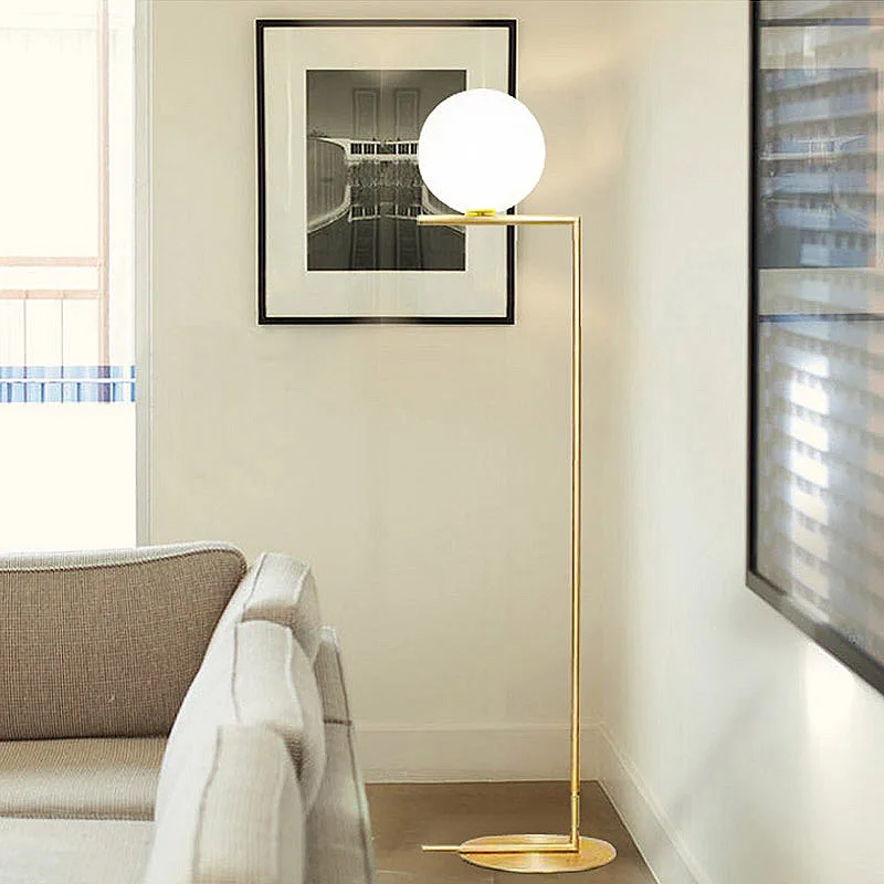 gold ball floor lamp