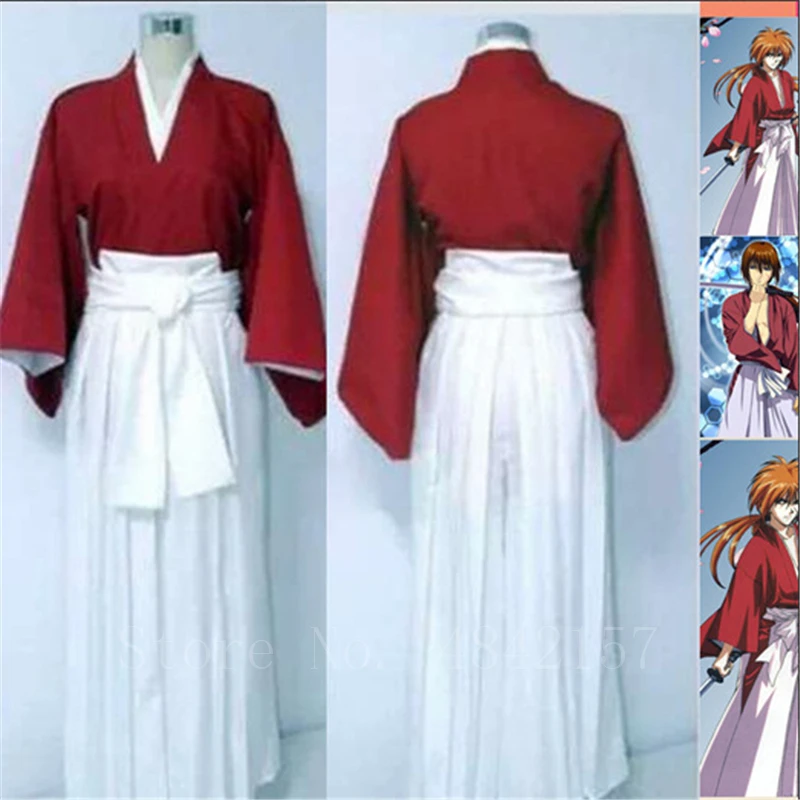 Rurouni Kenshin Himura Kenshin Cosplay Costume Outfits Halloween Carnival  Suit