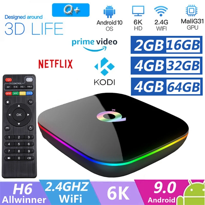 Agora Arxikh Hxoy Binteo Q Plus Smart Tv Box And Roid 9 0 Tv Box 4gb Ra M 32gb Rom 2 4g Wifi Set Top Box K3nb