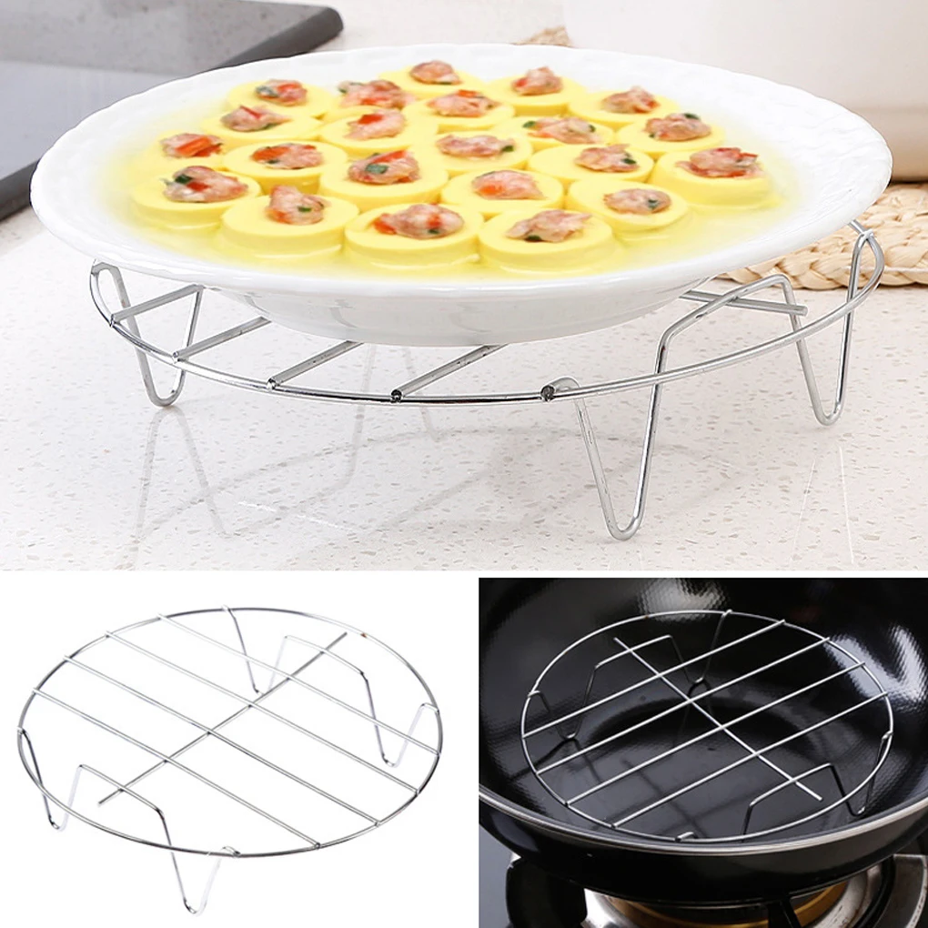 Stainless Steel Steaming Rack Stainless Steel Air Fryer Steaming Rack Kitchen High-quality Steel Single-layer Grill Rack Grid