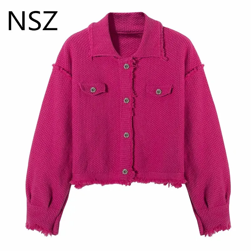 cropped knitted jacket
