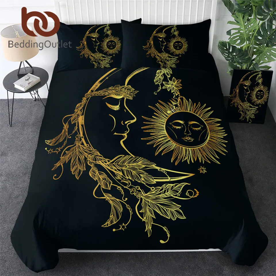 gold sun duvet