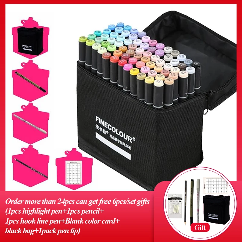 Ohuhu Marker Pen Color Markers Oily Art Marker Set Double Head Coloring  Manga Sketching Drawing Alcohol