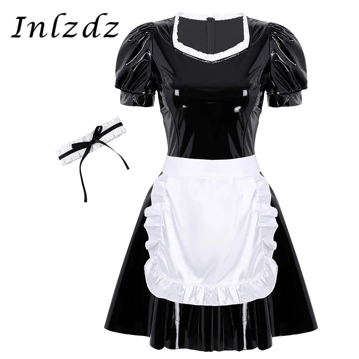 french maid leather