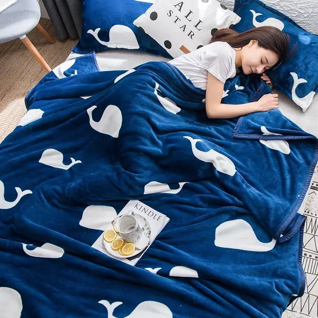 Winter flannel thickened woolen blanket 