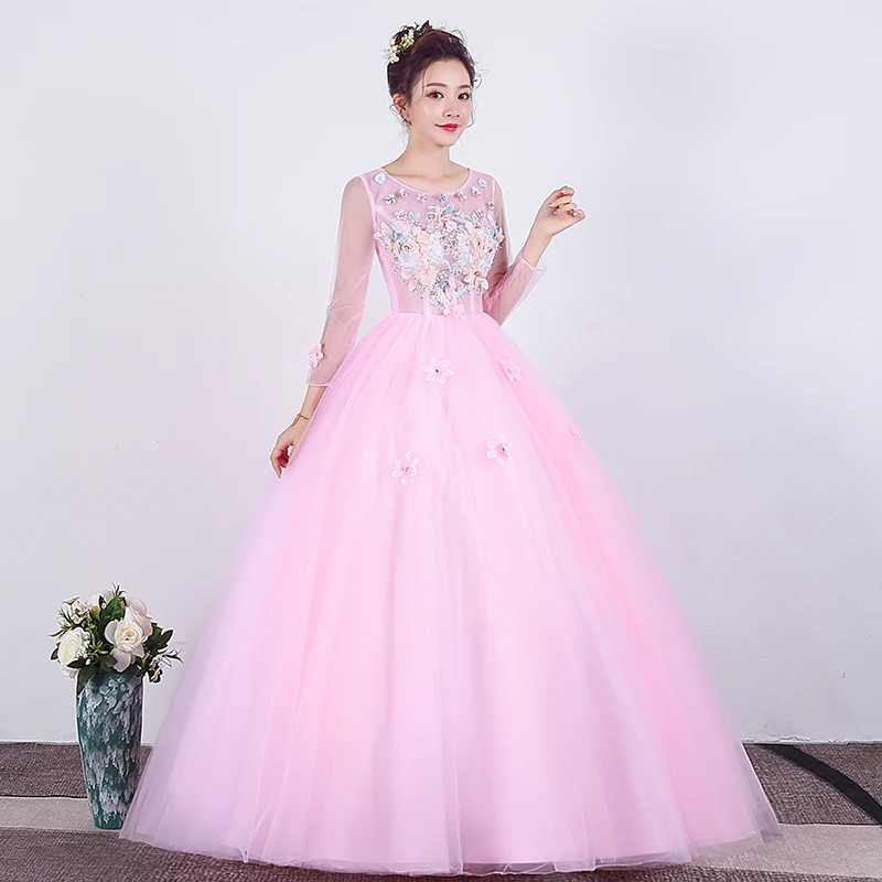 Pink Quinceanera Dresses Prom Party 