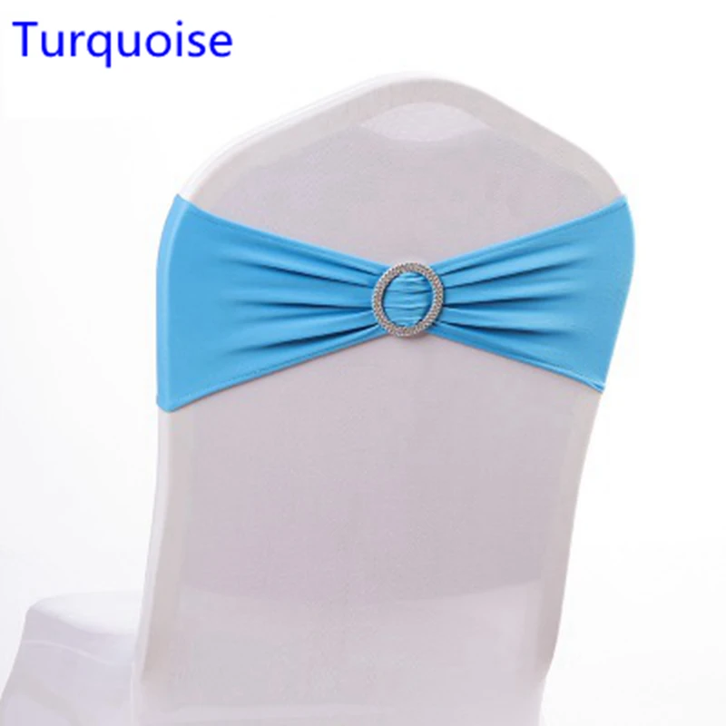 blue spandex chair sashes