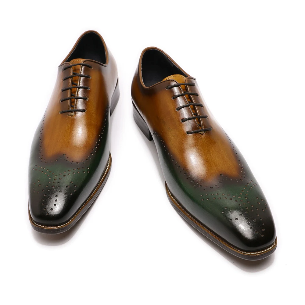 Mens Wingtip Oxford Shoes Whole Cut 