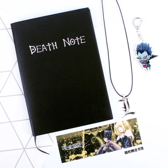 Anime Death Note Notebook Set Leather Journal And Necklace Feather Pen  Animation Art Writing Journal Death Note Notepad