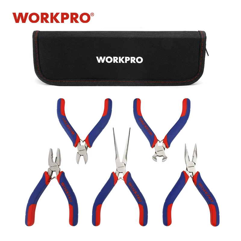 קנו כלי עבודה ידניים  WORKPRO 5-7PC Mini Pliers Jewelry Plier Set