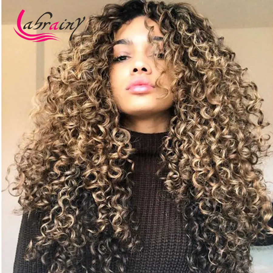 blonde curly frontal