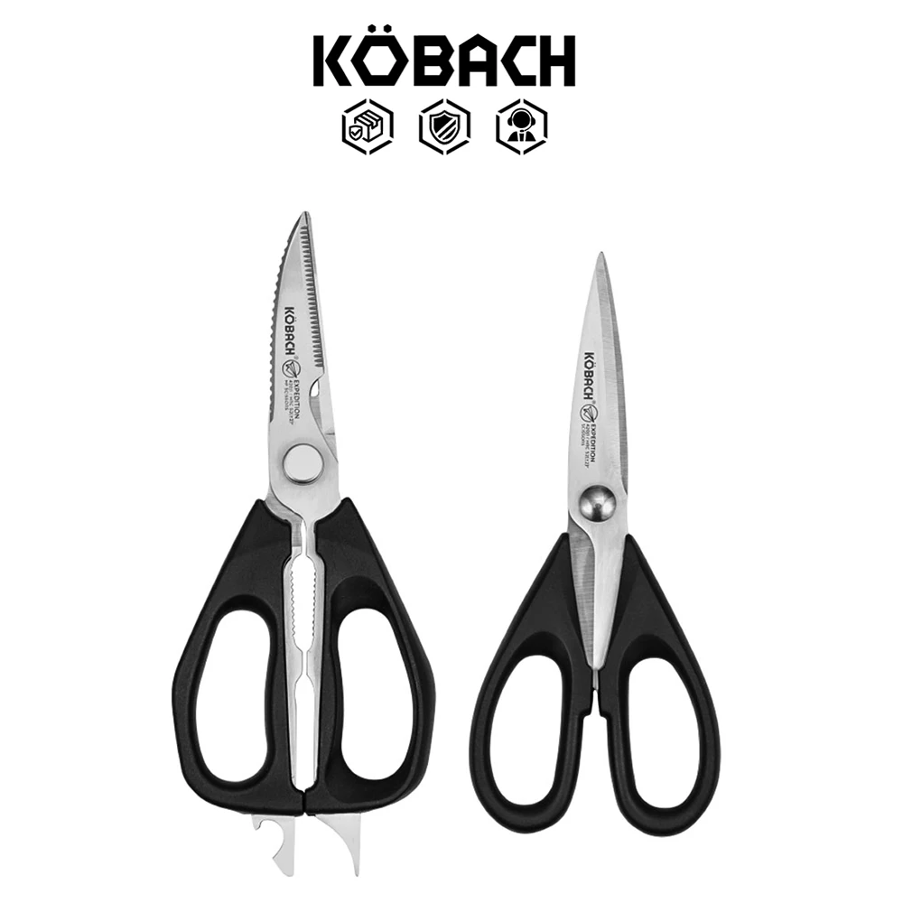 KOBACH Kitchen Scissors Multifunctional 420 Stainless Steel Scissors Vegetable Scissors Household Kitchen Scissors