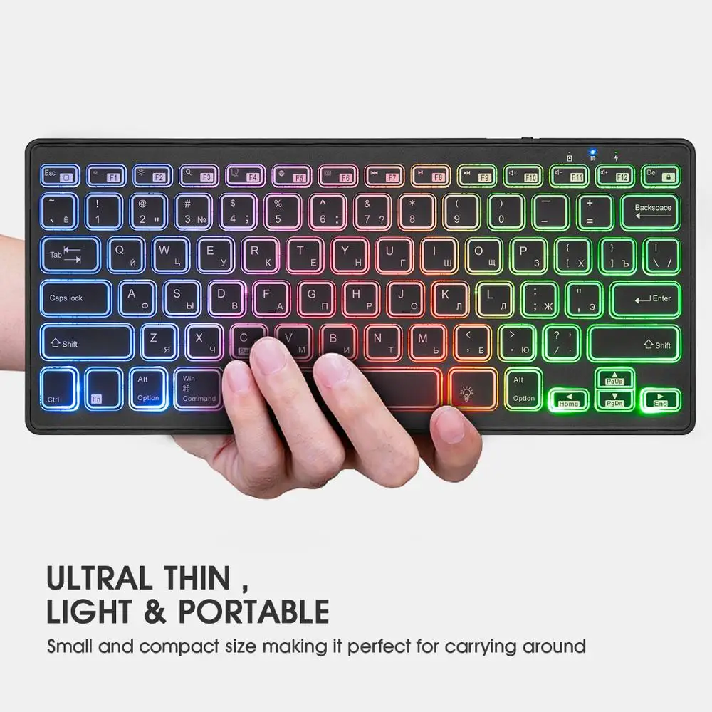 bluetooth rainbow keyboard